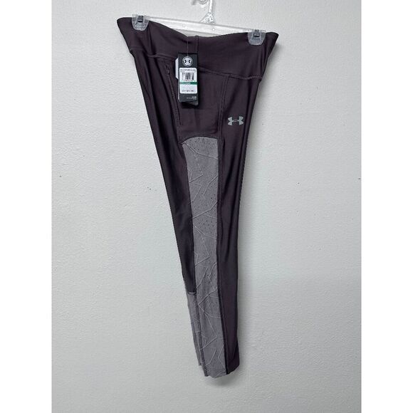Under Armour Women's Armour Fly Fast Raised Thread Leggings - Ash Taupe L - Picture 7 of 9